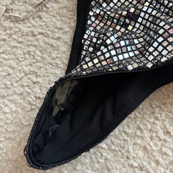 Dolls Kill Current Mood DISCO FUSION BUSTIER & PANTY SET - Picture 2 of 4